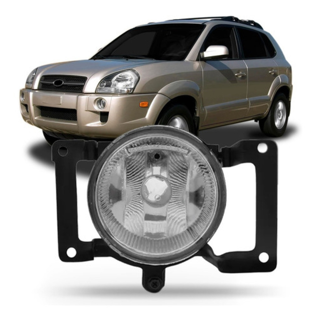 Farol Milha Auxiliar Hyundai Tucson ano 2004 2005 2006 2007 2008 2009 2010 2011 2012, peça referencia de mercado.