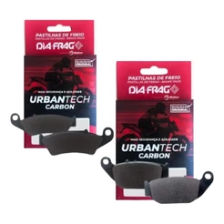 Kit Pastilha Freio Dianteira + Traseira Honda Bros 160 CBS 2018 2019 2020 2021 2022 2023 2024 Esdd