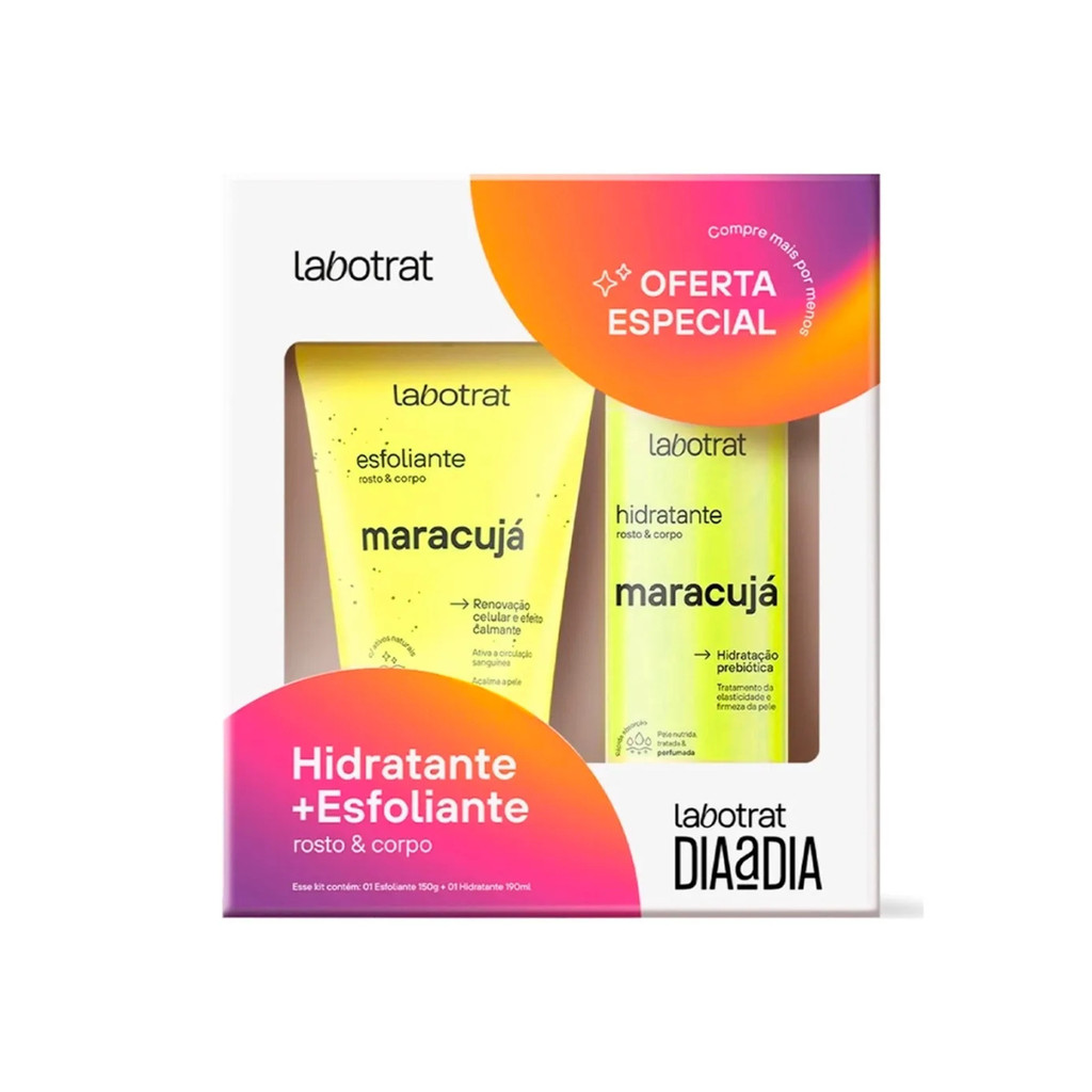 Kit Labotrat Maracujá Esfoliante 150g + Hidratante 190g em Oferta na Shopee