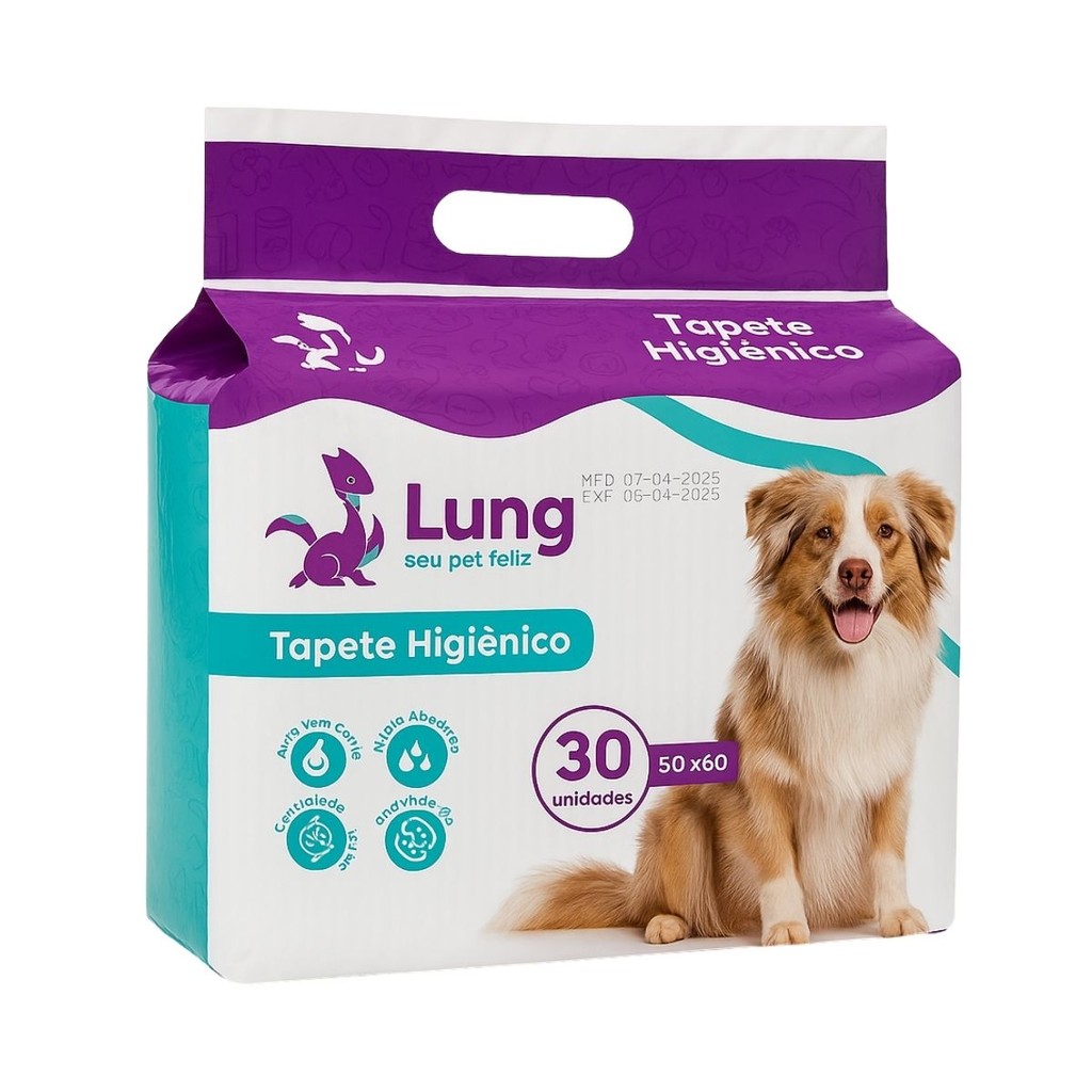 Tapete Higienico 50x60cm para Cachorro Pet Absorvente 30un Econômico Fralda Adesivo Custo-benefício