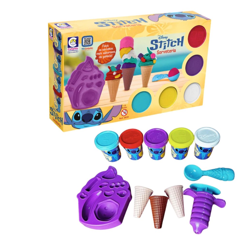 Brinquedo Infantil Sorveteria do Stitch Disney Cotiplás - 2839 em Oferta na Shopee