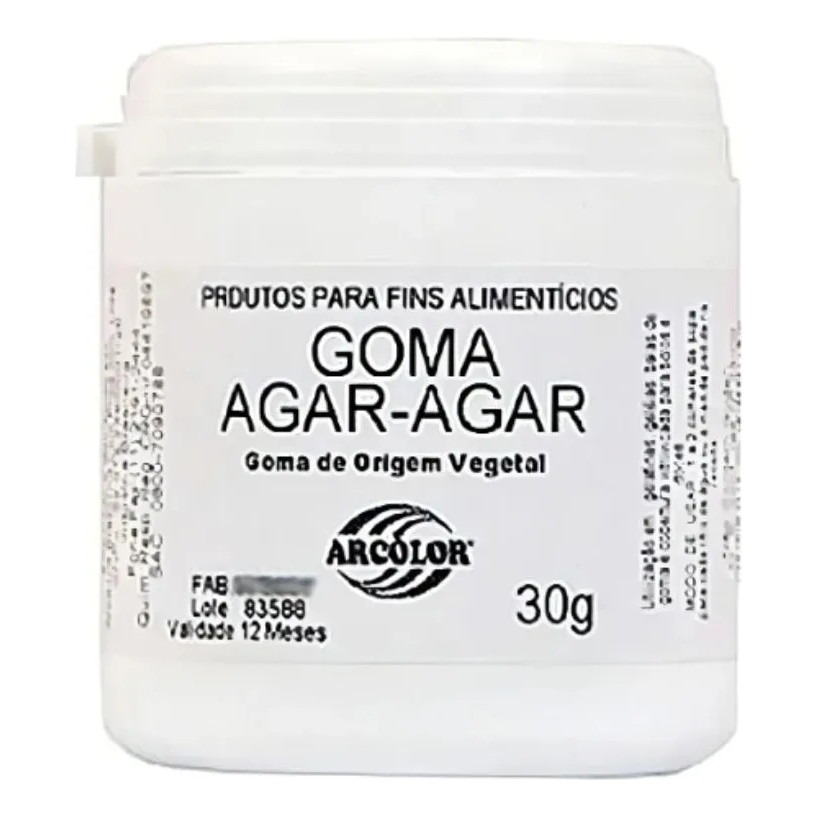 Goma Agar Agar 30g Arcolor Goma De Origem Vegetal