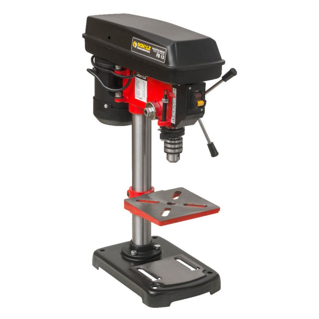 FURADEIRA BANCADA FB13 MM220V P/TRABALHO 4P 1/3HP 3140RPM COM MANDRIL 1/2POL 13MM SCHULZ 912.0505.0