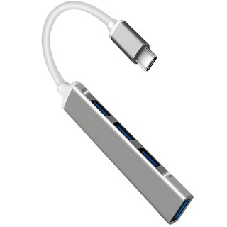 Hub Usb Tipo-C C/ 4 Entradas Plug And Play Alta Velocidade Compatível C/ Diversos Aparelhos Portátil Corpo Durável