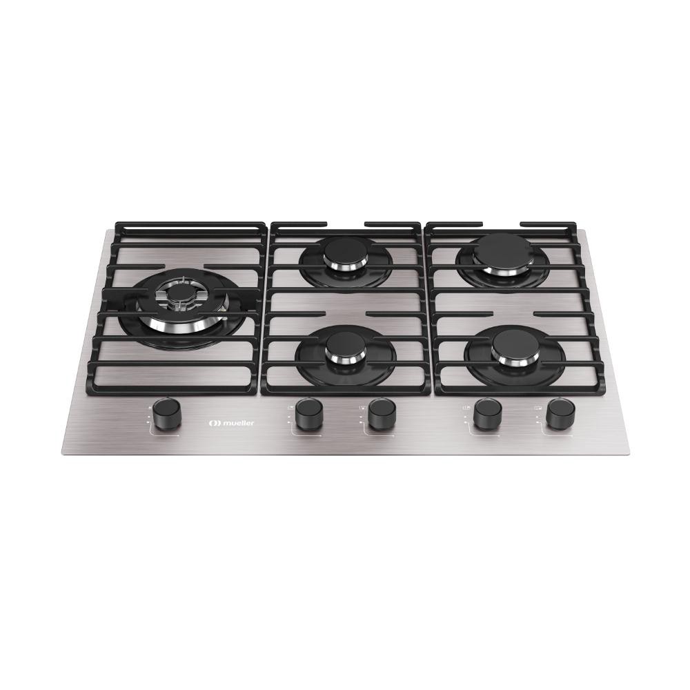 Cooktop 5 Bocas a Gás Mueller com Mesa de Alumínio e Tripla Chama Bivolt - MCG5BL em Oferta na Shopee
