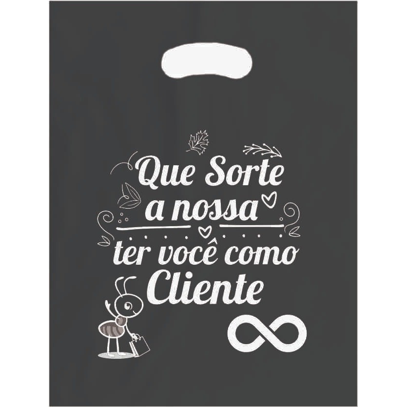 100 Sacolas Plásticas Boca Palhaço 30x40  Frases Sacolas Plasticas Personalizada