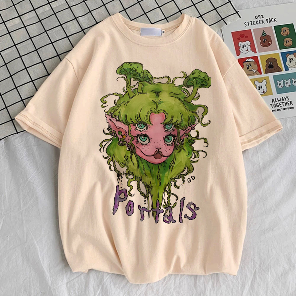 Camiseta Melanie Martinez top tees Roupas Coreanas 2000s Confortável Grunge Pop Culture Universidade Gráfica