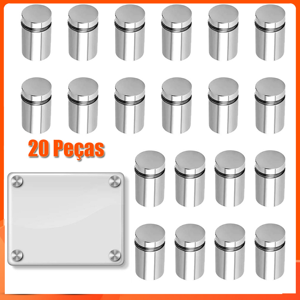 20 x Prolongador Espaçador Suporte Para Vidro 1.9x2.5cm