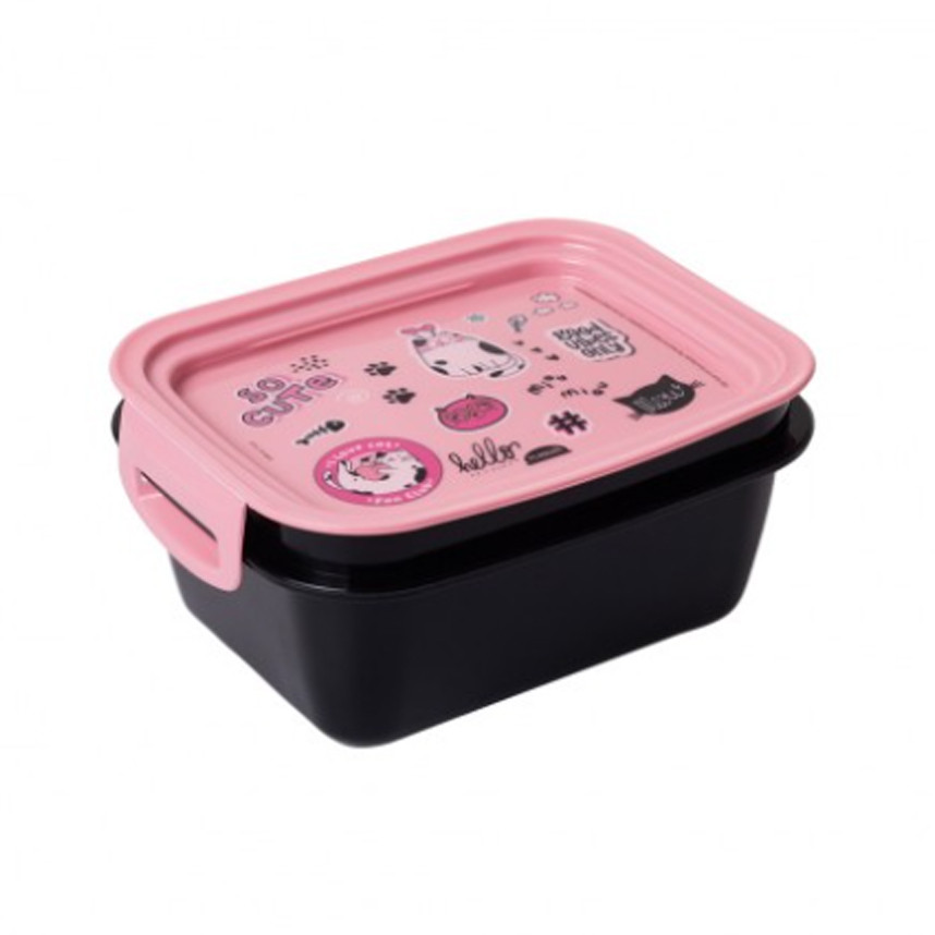 Marmita Infantil Plasútil Com Travas Laterais Decoração Cute 630 ml