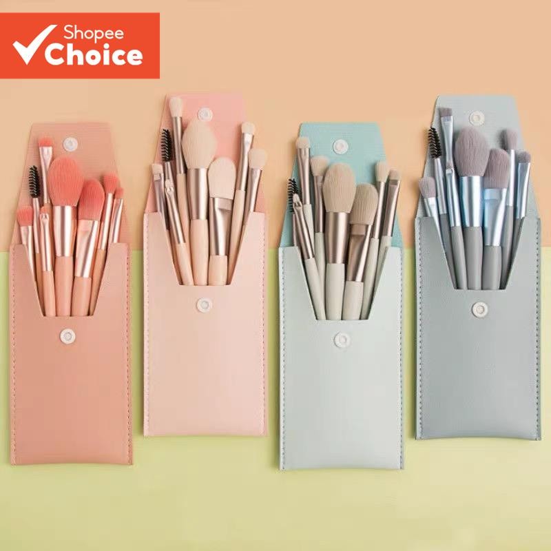 Conjunto De Pincéis De Maquiagem De 8 Peças , Base , Sombra , Blush , Beleza , Ferramenta Portátil