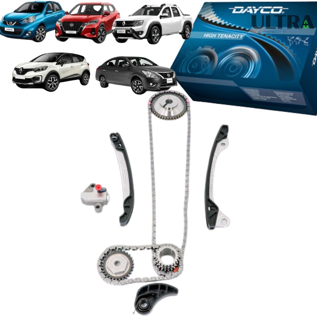 Kit Corrente Comando Distribuição Motor para Nissan March / Kicks / Versa - Renault Captur / Duster / Logan / Oroch / Sa