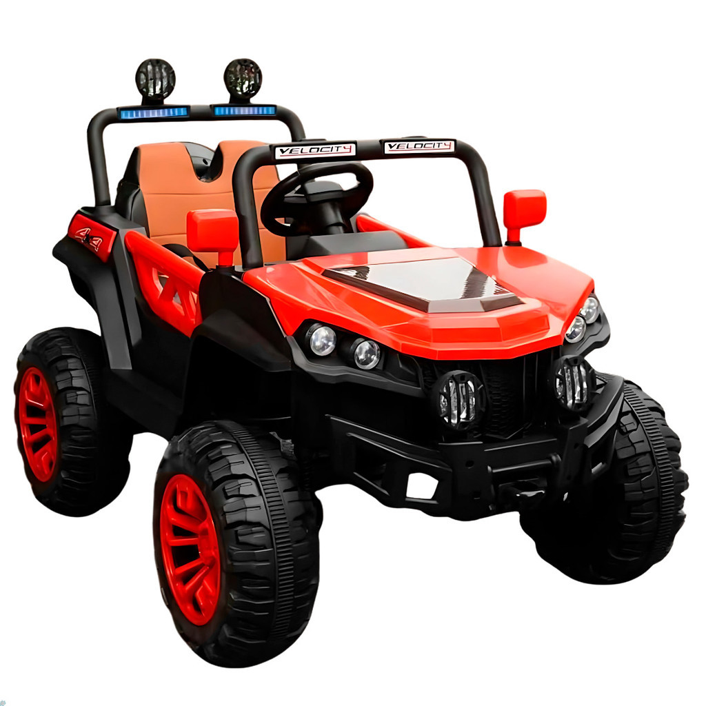 Imagem Carro Elétrico Infantil 12V UTV Jipe com Capota  2 Lugares Vermelho Quadriciclo Controle Bluetooth