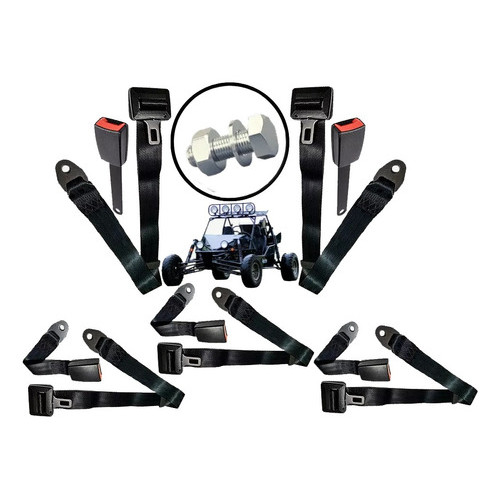 Kit Cinto De Segurança  Buggy Fusca Caravan  5 Lugares