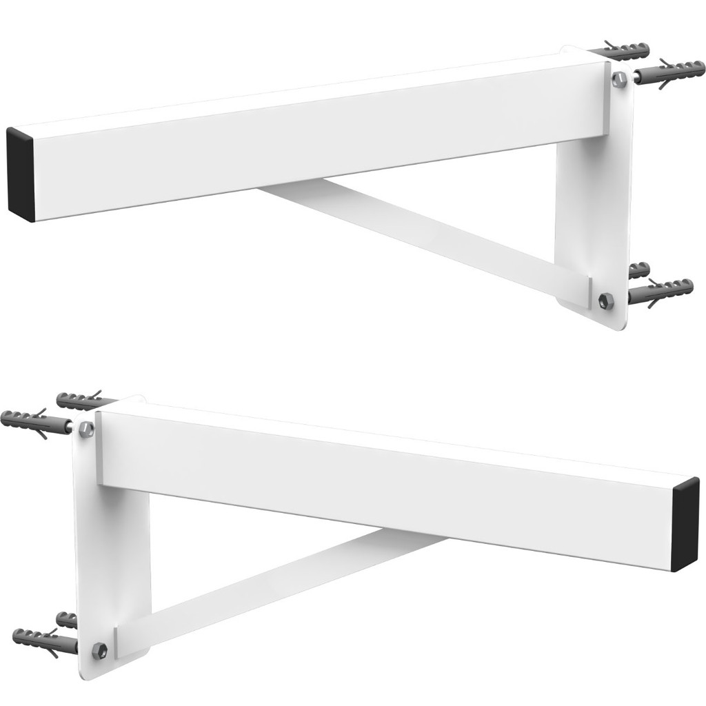 2 SUPORTES PIA PARAFUSAR PAREDE BANCADA MÁRMORE GRANITO ROBUSTO APARADOR MÃO FRANCESA 50 CM BRANCO