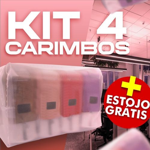 Kit com 4 Carimbos Nykon 302 personalizados para Professores + 1 estojo Gravado com seu nome em Oferta na Shopee