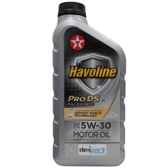 Óleo Lubrificante do Motor Texaco Havoline Pro DS Full Synthetic 5W30 API SN Motor Flex e Diesel - 1l