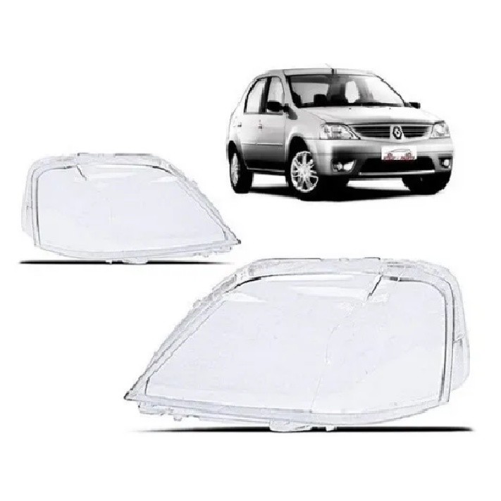 Lente Farol Principal Renault Logan 2007 2008 2009 2010