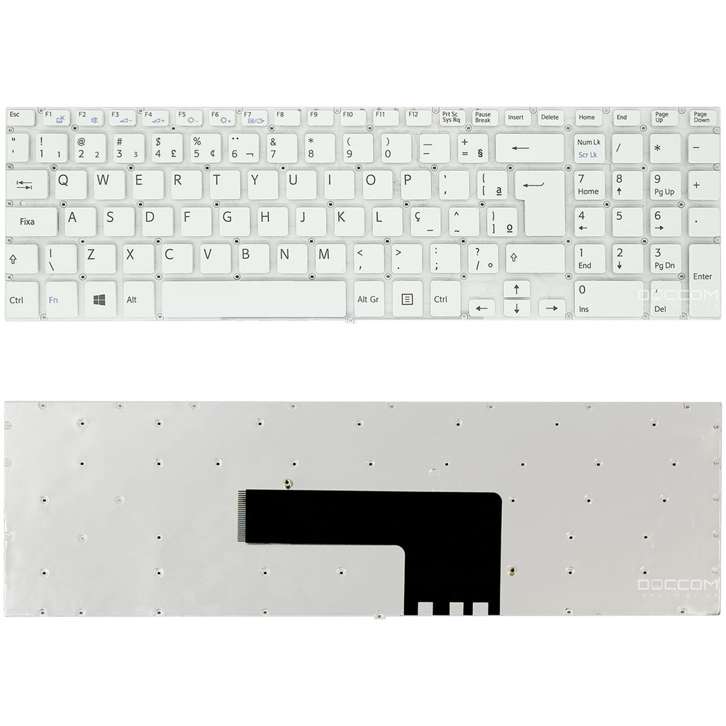 Teclado Para Notebook Sony Vaio Svf152 Series Svf152c29x Svf15213cbw VJF153F11X Layout Br Com Ç
