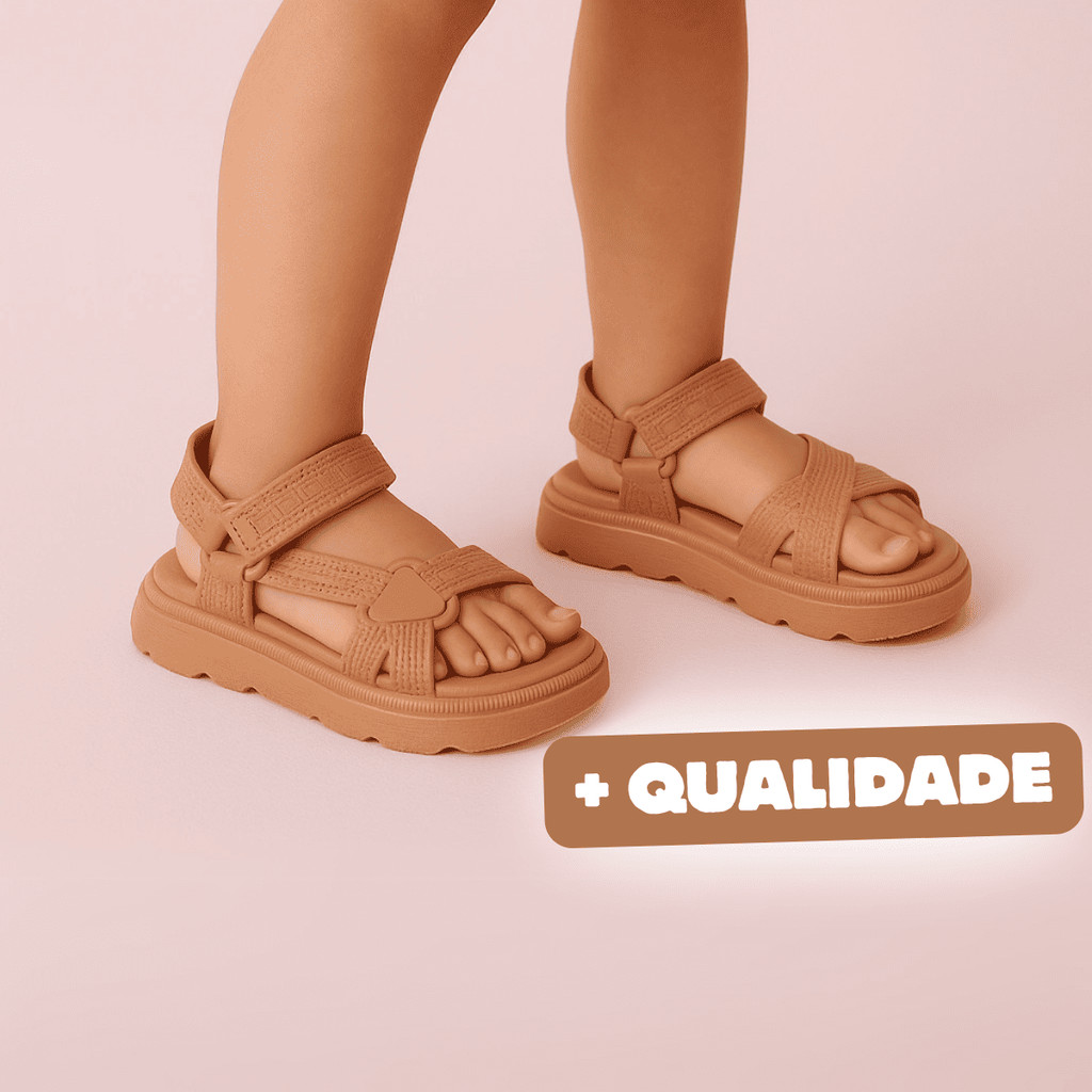 Sandália Papete Menina Confortável Versátil Leve e Segura
