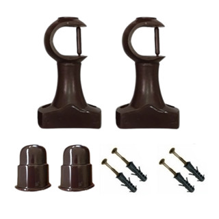 Par de Suporte Parede Simples 19mm P/ Varão Cortina Imbuia em Oferta na Shopee