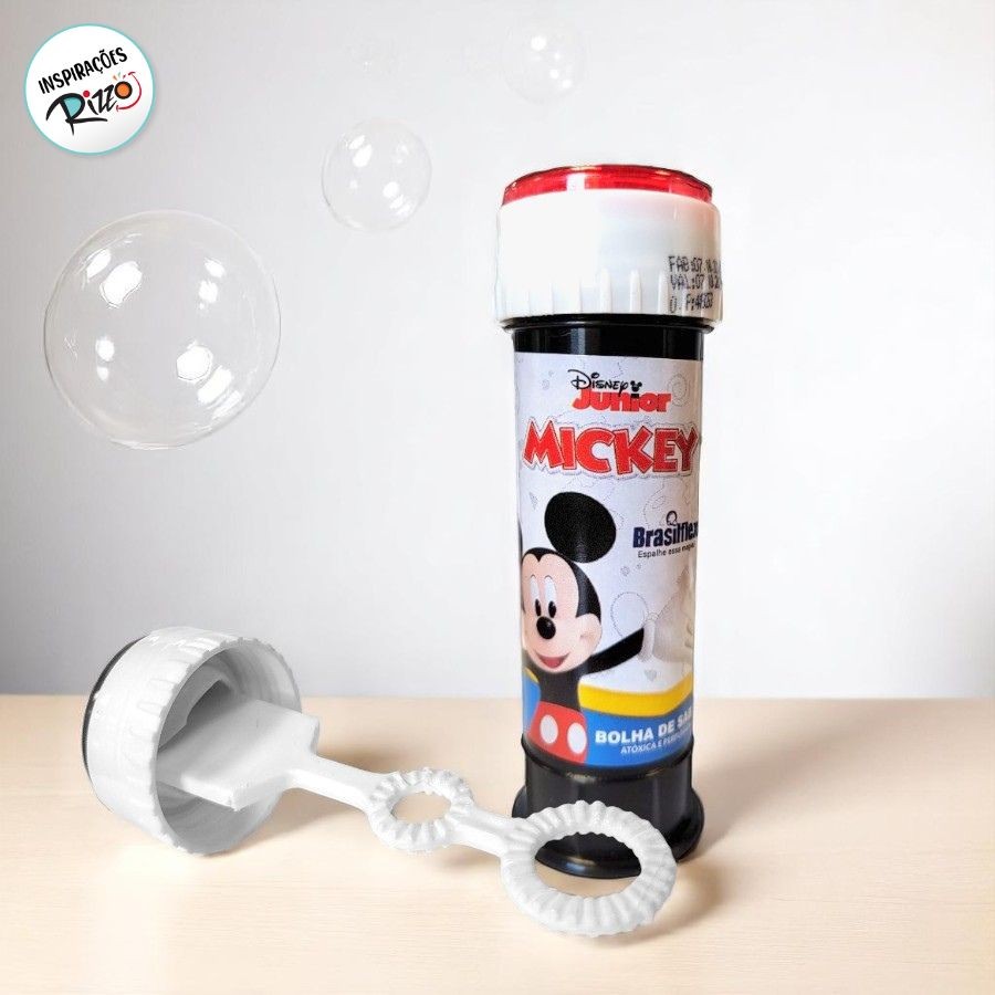 Lembrancinha Bolha de Sabão - Mickey Mouse - 60ml - 1 unidade - Disney Original - Rizzo
