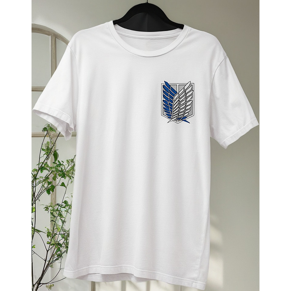 Camisa Camiseta Blusa Algodao Streetwear Masculina Feminina Levi Eren Mikasa Anime Attack On Titan Reconhecimento