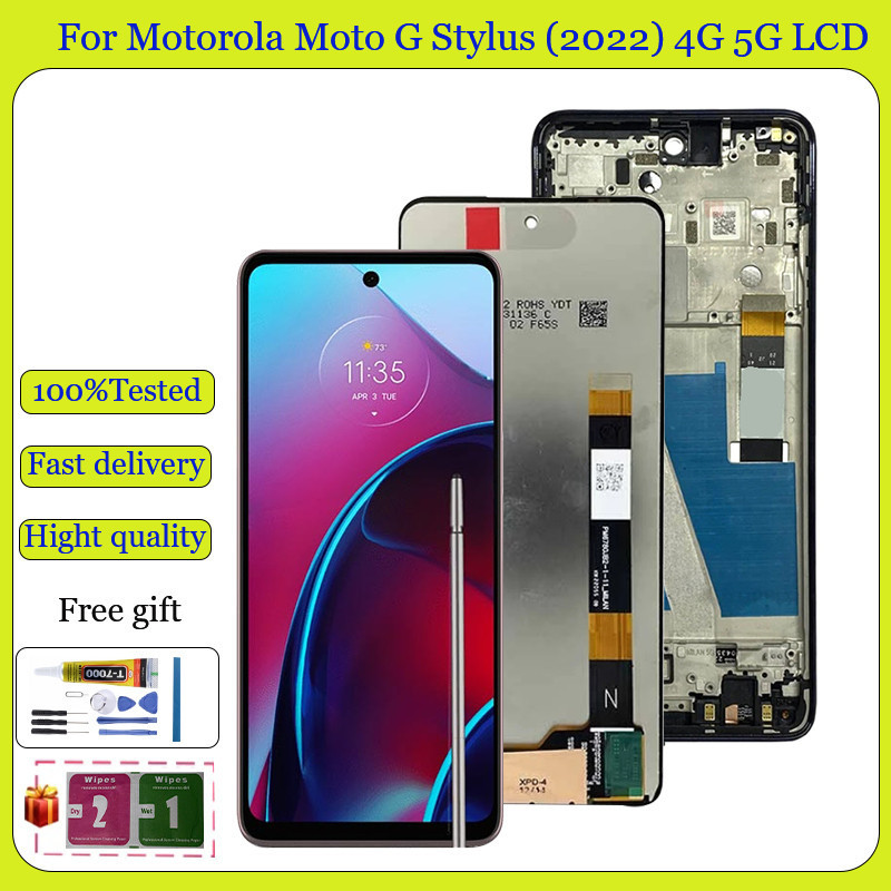 Original para Motorola Moto G Stylus 4G 5G (2022) Display LCD com Tela Sensível 
