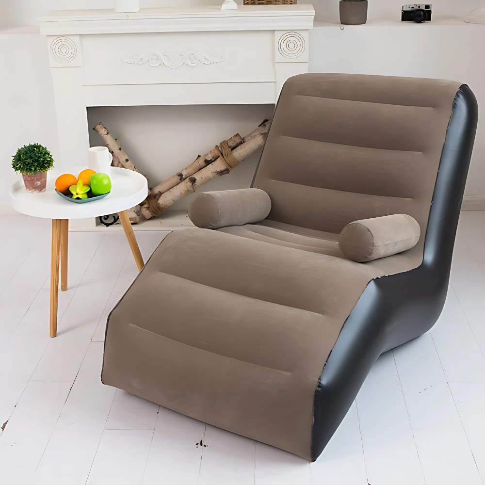 Sofá Inflável Portátil com Braços e Apoio – Espaçoso, Confortável e Prático para Sala ou Descanso