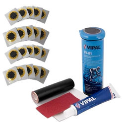Kit Remendo Bike Pneu de Moto de Bicicleta Vipal + 20 Remendos Estrela 30mm Vipal Reparo Pneu Moto