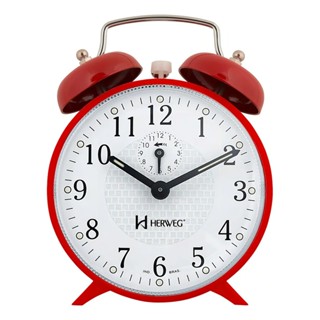 Relógio Despertador Antigo Branco Mecânico Cordas Herweg 2206 em Oferta na Shopee