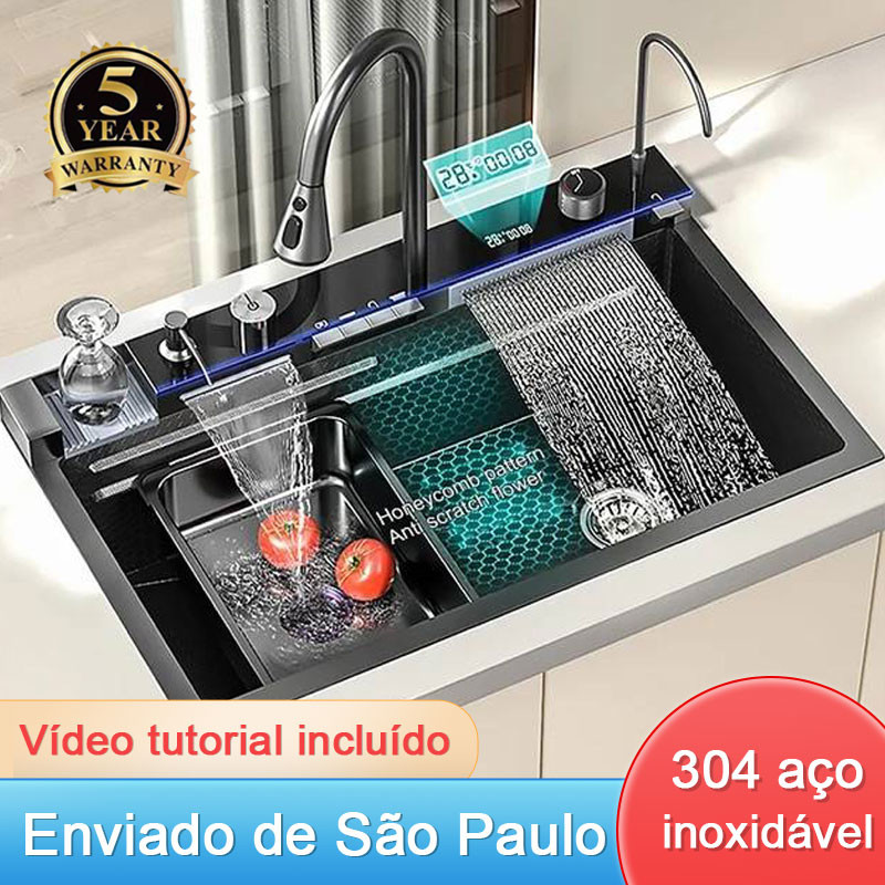 Cuba Gourmet Cozinha Aço Inox 304 Com Acessórios Pia Inteligente Smart Multifuncional Moderna Completa Premium Luxo em Oferta na Shopee