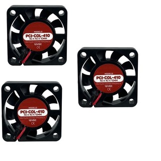 Kit 03 Pçs Cooler Ventoinha 40x40x10mm 40mm 4cm 12v ventilador