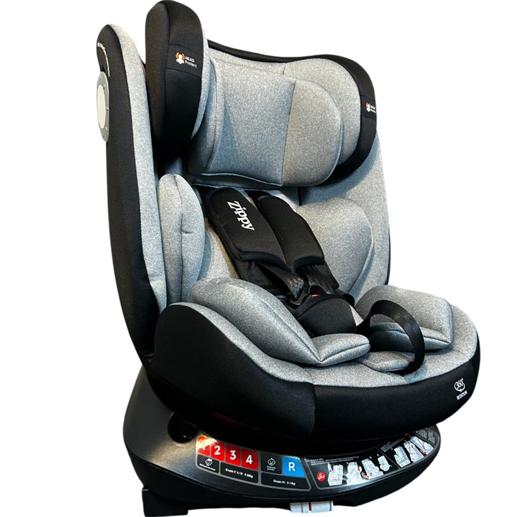 Cadeirinha para Carro Zippy Toys ISOFIX 360° 0 a 36kg Gray