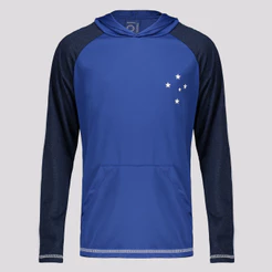 Camisa Manga Longa Cruzeiro Laçado Infantil Azul