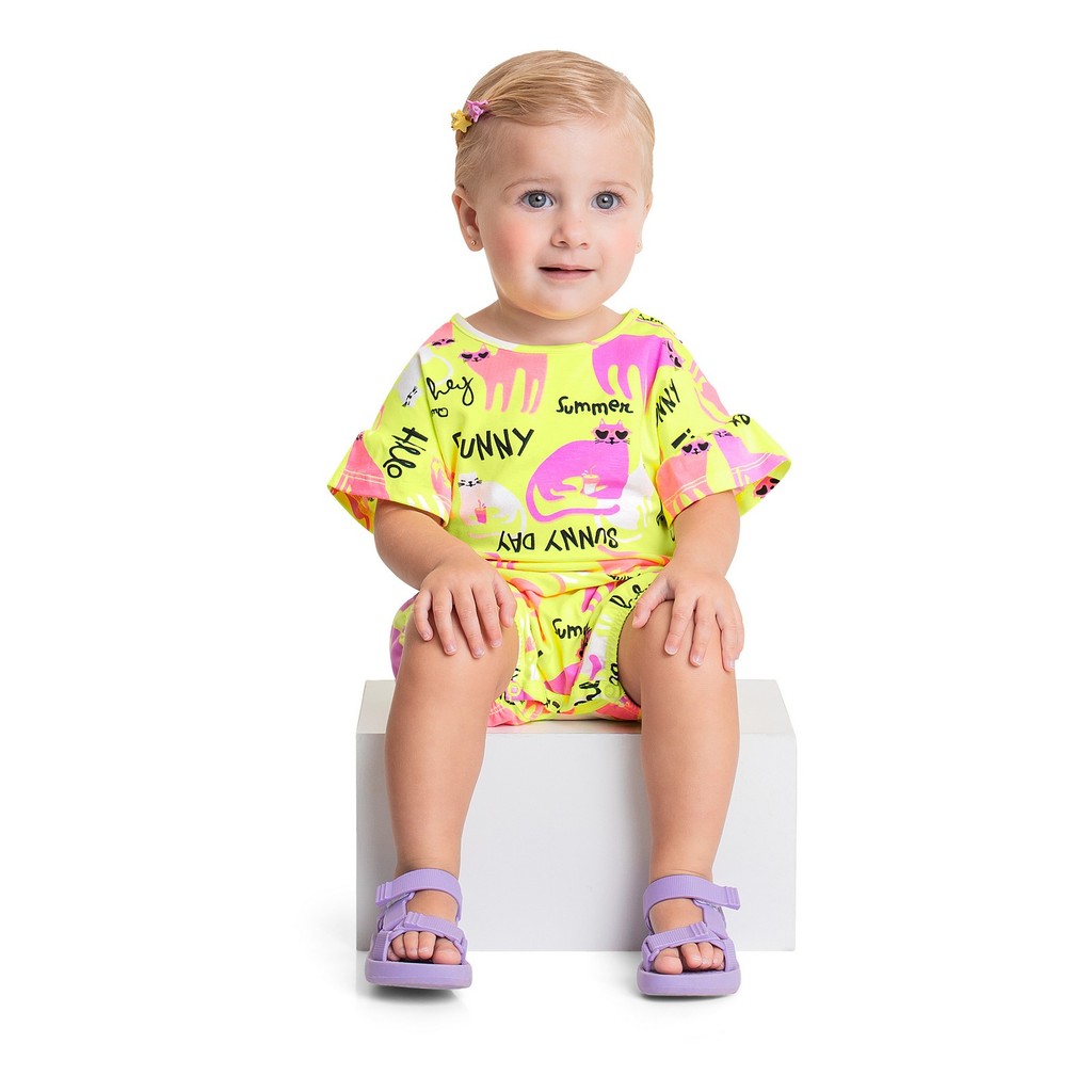 Banho de Sol de Gatinhos para Bebê Menina Quimby em Oferta na Shopee