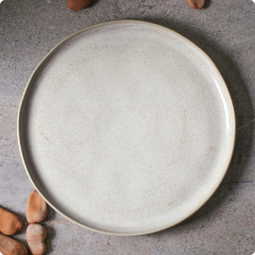 Prato Raso De Cerâmica Bio Oceano Latte 27,5cm Porto Brasil - Original — imagem 2 de 2