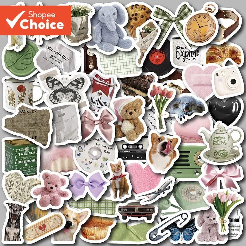 58 Pçs Ins Itens Pequenos Adesivos Para Portátil Garrafa De Água Washi Scrapboo Rei Material Escolar À Prova Dwaterproof