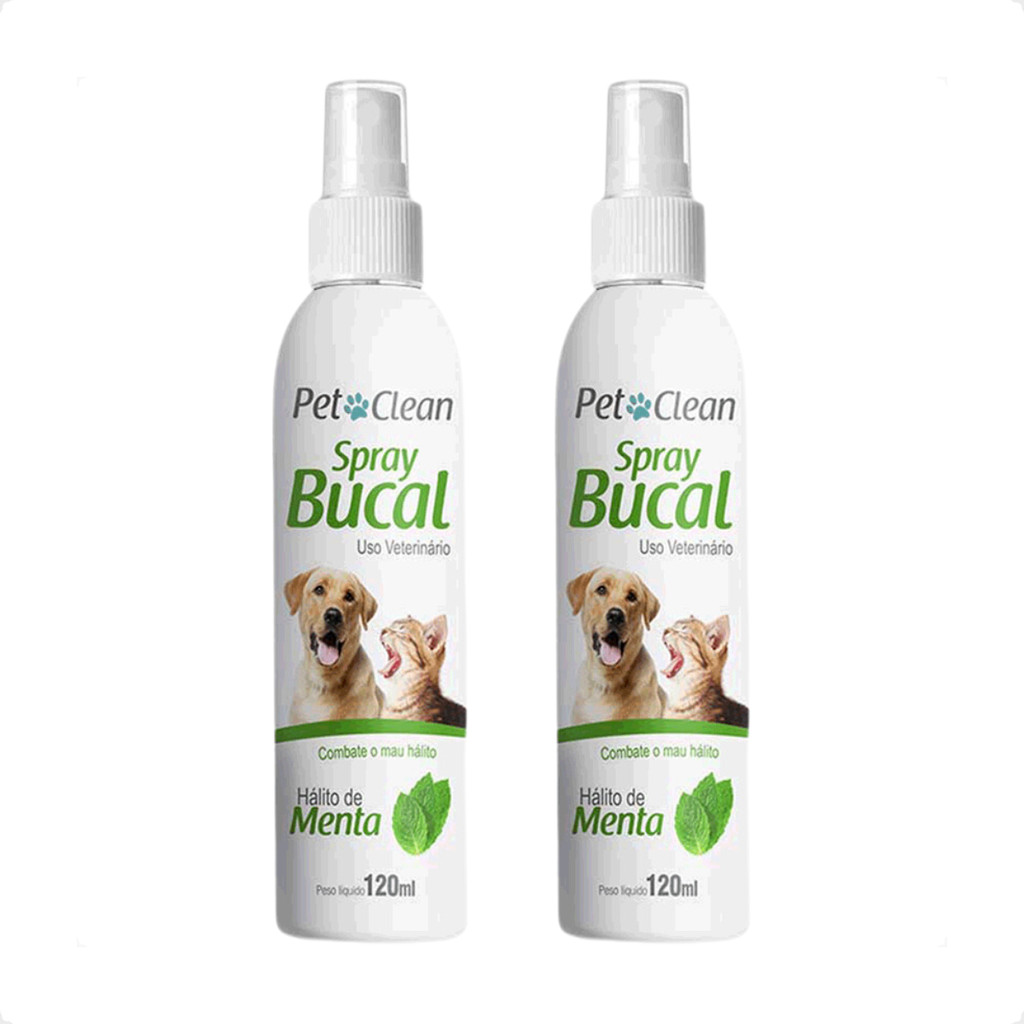Kit 2 Spray Bucal Pet Clean Menta - 120ml em Oferta na Shopee