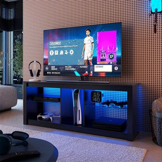 Rack para TV até 55 Polegadas com LED Leo Preto 136 cm em Oferta na Shopee