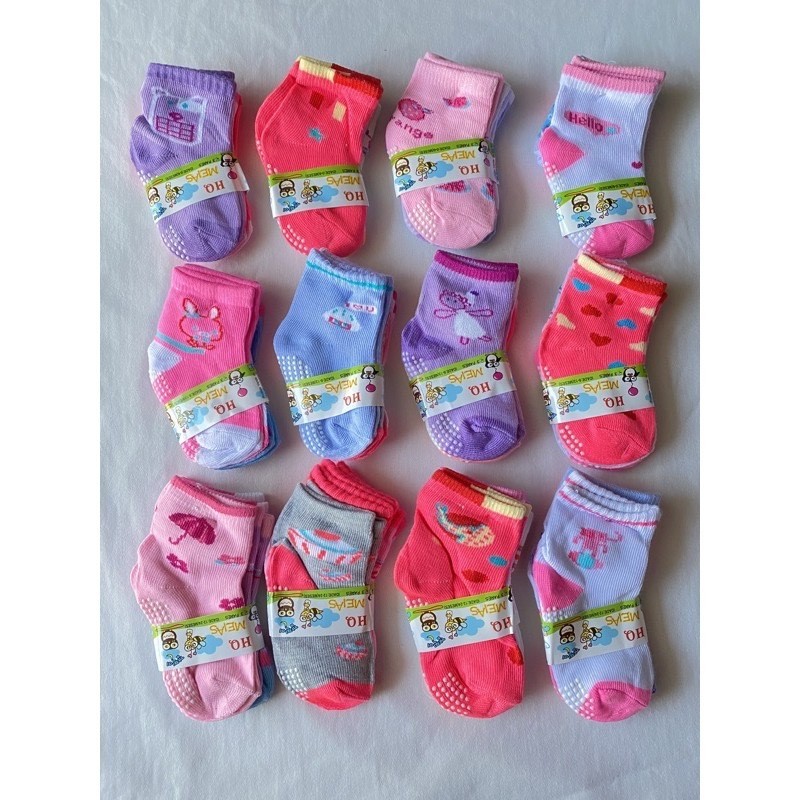 kit 12 Pares Meia Bebê  Feminina, 0 a 6 , 6 a 12 , 12 a 24  meses