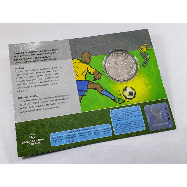 MOEDA 2 REAIS COPA DO MUNDO FIFA / BRASIL 2014 - O PASSE