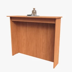 *Black Friday* Bancada Cozinha Americana Ilha Balcão Gourmet Turim 100x130x36cm Efeito Ripada 3D Lojas Movelove