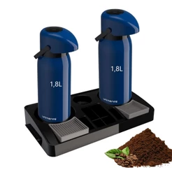 Combo Bandeja Organizadora Com 2 Garrafas Térmica 1.8l Azul Unitermi