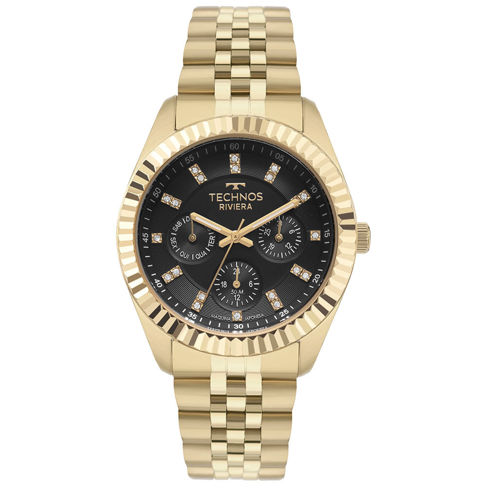 Relógio Technos Feminino Riviera Dourado - 6P79BW/1P em Oferta na Shopee