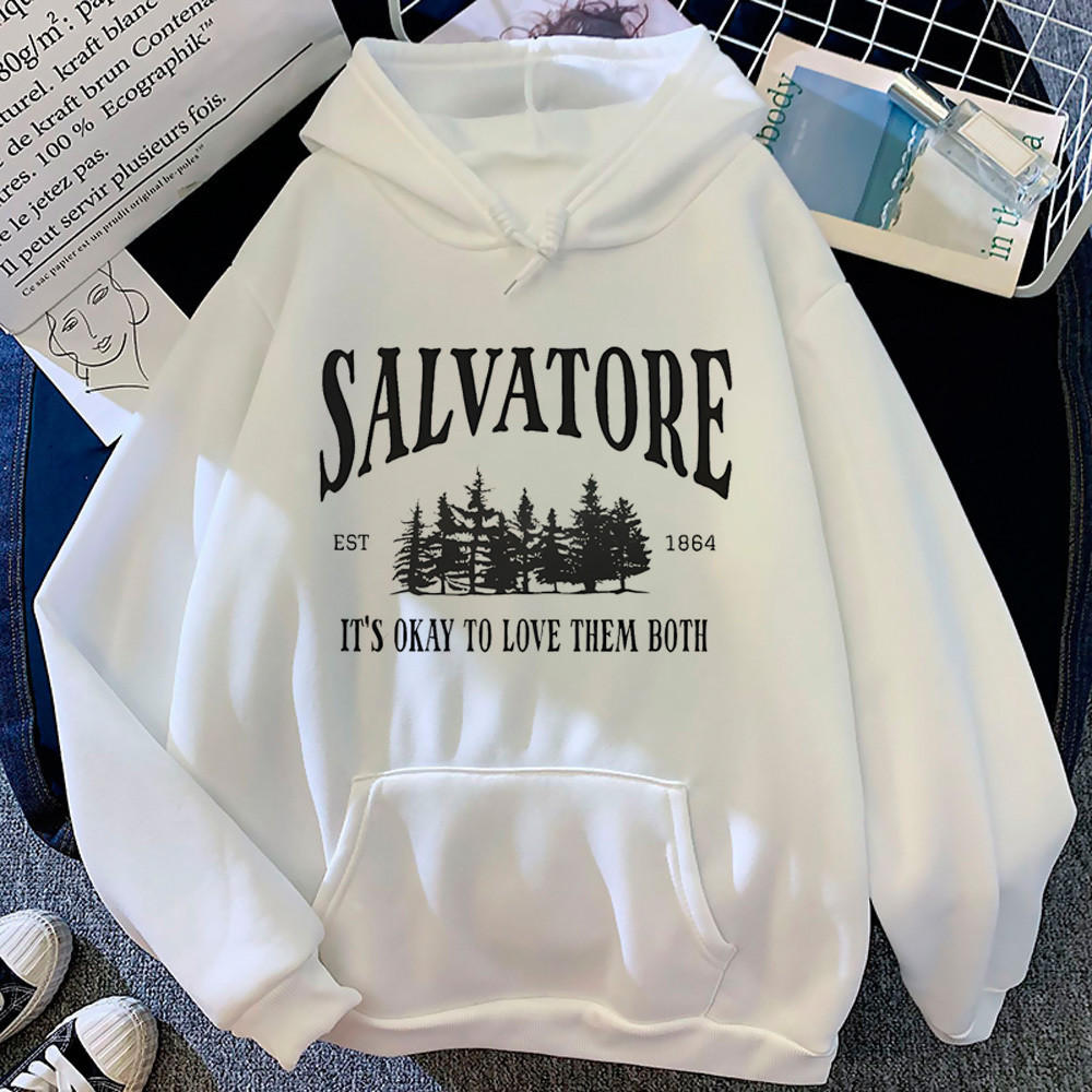 Moletom Com Capuz The Vampire Diaries Estampado Mangá Unissex Flanelado