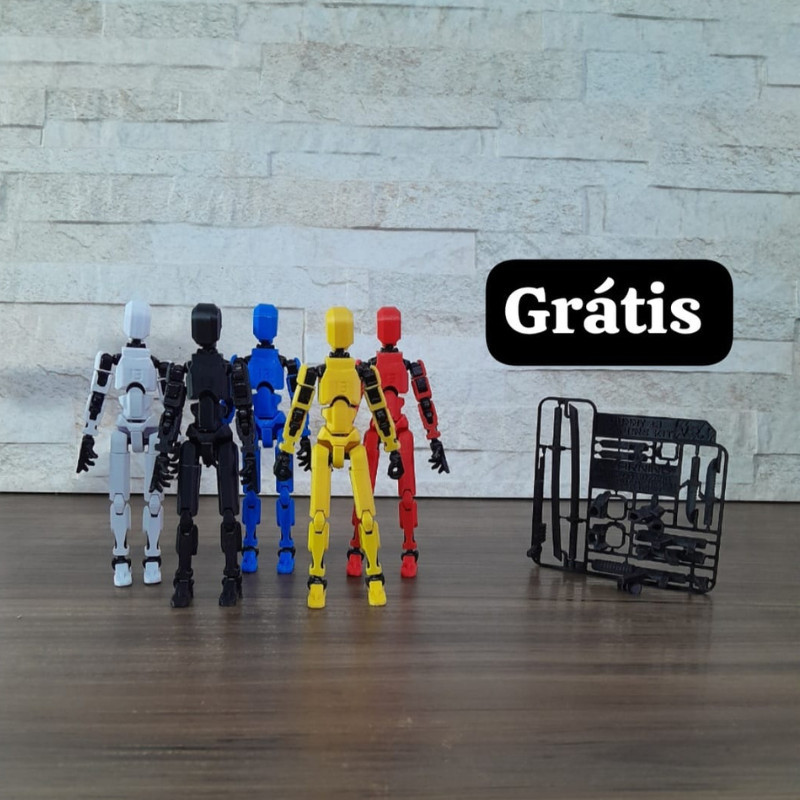 Kit 5 unidades de Boneco Dummy 13 Articulado com Kit de Arma Grátis