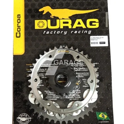 KIT COROA E PINHÃO DURAG KTM 1290 SUPER DUKE 2014 A 2017 17/38 525