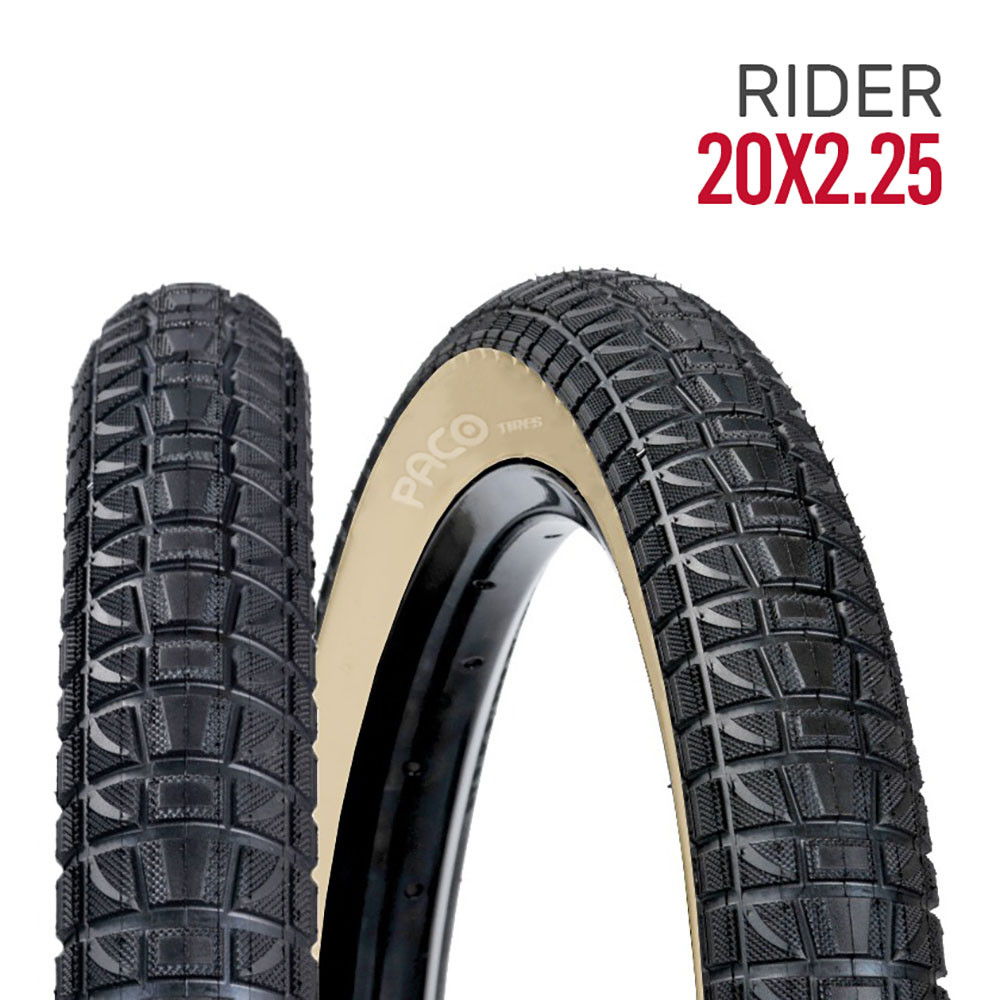Pneu Bike Paco Rider Aro 20 X 2.25 Com Faixa Bege Balão - Sports & Outdoors