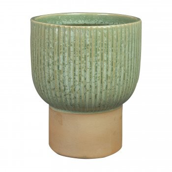 Vaso Cerâmica Decorativo Menta 13x14cm Importado para Plantas e Suculentas