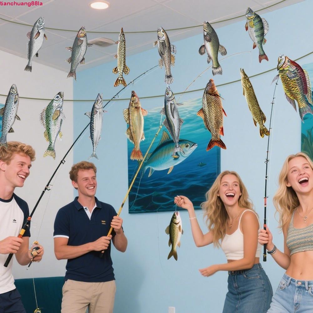 Banners Suspensos De Pesca TIANCHUANG , Guirlanda De Peixe De Papel DIY Com Tema De Pescador , Decorações Decorativas De